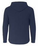 BLUE ICE REGULAR-FIT WAFFLE KNIT THERMAL HENLEY HOODIE - SIZE: MEN 2XL - NAVY - Like New