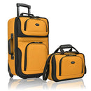 TRAVELERS CHOICE U.S. TRAVELER CARRY-ON SUITCASE, SET - ORANGE - Like New