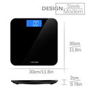 INNOTECH DIGITAL BATHROOM SCALE WITH EASY-TO-READ BACKLIT LCD - BLACK - Like New