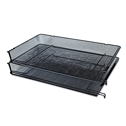 UNIVERSAL 20012 MESH STACKABLE SIDE LOAD TRAY, LEGAL, 20012 - BLACK - Brand New