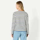 AEWM42486F25 Amazon Essentials Women's 100% Cotton Heavyduty Mariner Stripe XL - Brand New