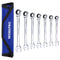 WORKPRO 7-PIECE RATCHETING COMBINATION WRENCH SET 72 TEETH CR-V METRIC 8MM-17MM - Like New