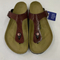 BIRKENSTOCK GIZEH BS SANDALS REGULAR FIT - SIZE 5 - MAGICAL METALLIC MAROON - Like New