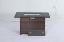 BLOWN FIRE PIT TABLE, 44" PROPANE | 48000 BTU IGNITION | GLASS ROCKS - BROWN - Like New