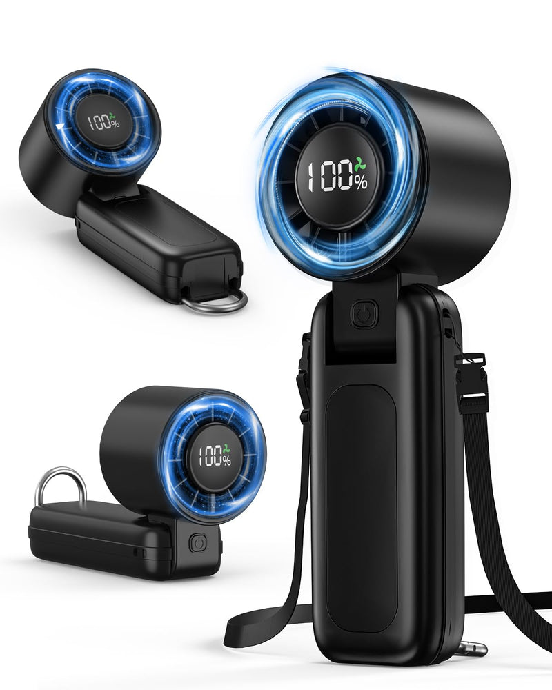 EOBOYA 4 IN 1 HANDHELD PORTABLE TURBO FOLDABLE 6-SPEED, F20, BLACK - Like New