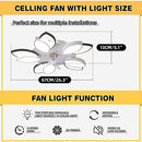 XCOICOER Ceiling Fan Lights 26.3" Modern Bladeless Remote Control - White - Brand New