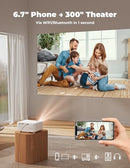 LISOWOD MINI-MOVIE-PROJECTOR WITH WHALE TV L02 - WHITE - Like New