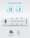 ANKER POWER STRIP SURGE PROTECTOR 12 OUTLETS 3 USB-A 4000 JOULES A2762 - WHITE - Like New