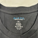 BLUE ICE PLAIN SHORT SLEEVE T-SHIRT - SIZE: MEN 2XL - BLACK - Brand New