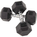 BALANCEFROM PREMIUM RUBBER ENCASED HEX DUMBBELL SET - DB20P - BLACK - Like New
