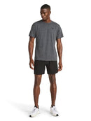 REEBOK MEN'S SMALL LOGO TEE, SIZE MEN M, CEE GREY, CHARCOAL HEATHER - M - Brand New