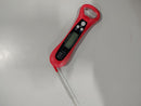 GENERIC FOLDABLE INSTANT READ WATERPROOF DIGITAL MEAT THERMOMETER - RED - Like New