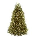 NATIONAL TREE COMPANY PRE-LIT ARTIFICIAL CHRISTMAS TREE GREEN DUNHILL FIR 7.5 FT - Like New
