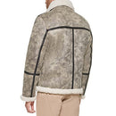 TOMMY HILFIGER MEN'S FAUX SHEARLING AVIATOR JACKET, GRAY, XX-LARGE - Like New