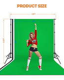 Yesker Backdrop Stand with Backdrop Kit 3 Muslin White Black Green Screen - Like New