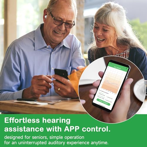 JIUYEE RECHARGEABLE BLUETOOTH HEARING AIDS FOR MILD TO MODERATE HEARING - GOLD - Like New