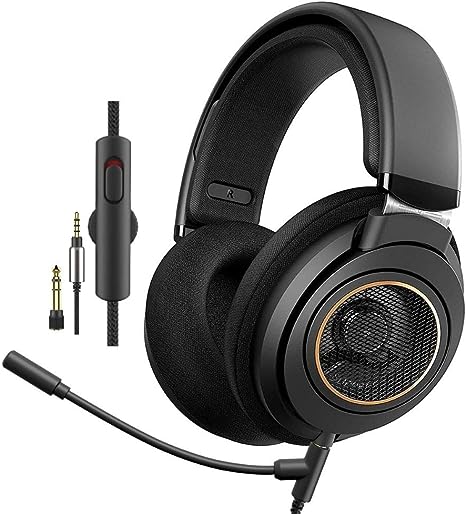 Philips Over The Ear Studio Headphones Open Back Microphone SHP9600MB - Black Like New