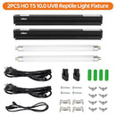 OIIBO UVB REPTILE LIGHT 2PCS HO T5 10.0 UVB FIXTURE KIT - BLACK - Like New