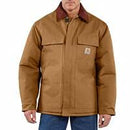 0C0003 CARHARTT MEN'S LOOSE FIT FIRM DUCK INSULATED TRADITIONAL COAT BROWN 3XL - Like New