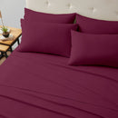 KATHY IRELAND BAMBOO COOLING 6 PIECE SHEET SET DEEP POCKETS- QUEEN - RASPBERRY - Brand New