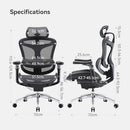 SIHOO Doro C300 Pro Ergonomic Office Chair with Ultra-Soft 6D Armrests - Black - Like New