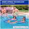 SWIMWAYS SPRING FLOAT INFLATABLE POOL LOUNGER HYPER-FLATE VALVE 6069485 BLUE - Like New