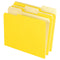OFFICE DEPOT BRAND 2-TONE FILE FOLDERS, 1/3 CUT, YELLOW, BOX OF 100 - YELLOW - Brand New
