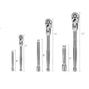 GENERIC 6 PIECE RATCHET WRENCH SET,FLEXIBLE HEAD - STAINLESS STEEL - Brand New