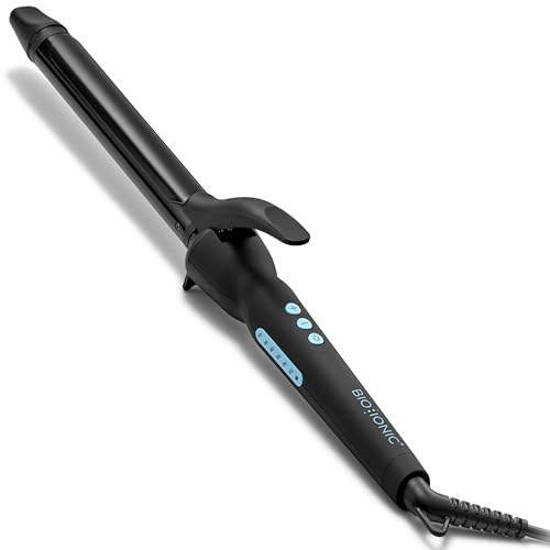 BIO IONIC LONG BARREL STYLER CURLING IRON MOISTURE HEAT TECHNOLOGY 1" - BLACK - Like New