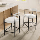 Morden Fort Counter Height Bar Stools Set of 2, 26" Boucle - Scratch & Dent
