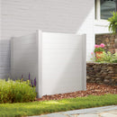ELEVENS 48" W X 48" H FENCE PANELS AIR CONDITIONERS TRASH CAN (2 PANELS - WHITE) - Like New