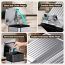 CEROELDA TRASH CAN WITH LID-OUTDOOR DOG POOP GARBAGE CAN, STEEL - Like New