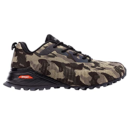 M903-2E KRICELY MEN'S TRAIL RUNNING SHOES, SIZE: 10.5W, CAMOUFLAGE - Like New