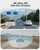 ESTBUC 4K DASH CAMERA FOR CARS, MINI DASHCAM WITH SUPER NIGHT VISION - BLACK - Like New