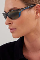 MAUI JIM UNISEX KIPAHULU POLARIZED WRAP SUNGLASSES - Marlin/Hcl Bronze Polarized - Like New