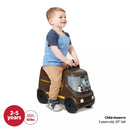 RADIO FLYER UPS DELIVERY TRUCK RIDE-ON: STEEL & PLASTIC PEDAL TOY - BROWN/YELLOW - Like New