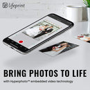 Lifeprint 2x3 Instant Printer iPhone Camera Photos and Video LP003-2 Black - Like New