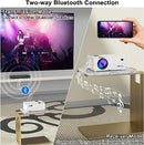 FINATI AMZFUN Portable Movie Projector 9800LM 5G WiFi Bluetooth H3 - WHITE - Like New