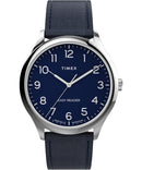 TIMEX EASY READER MAIN LINE QUARTZ BLUE DIAL MEN'S WATCH TW2V27900 BLUE 40MM - Like New