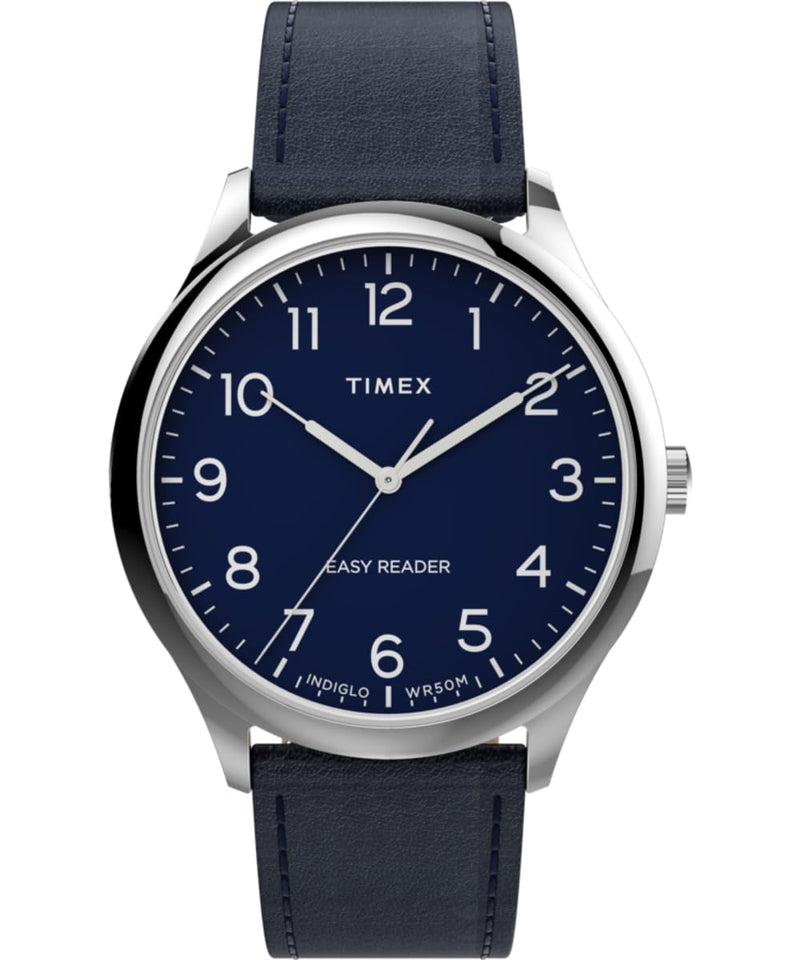 TIMEX EASY READER MAIN LINE QUARTZ BLUE DIAL MEN'S WATCH TW2V27900 BLUE 40MM - Like New