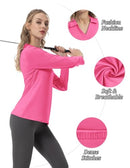 FKEEP Women's Tennis Golf Shirt Long Sleeved Top Activewear Neon Pink M - Brand New
