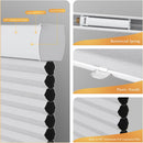 ATXBYOH CORDLESS BLACKOUT CELLULAR SHADES FOR INDOOR WINDOWS 35X64 - WHITE - Like New