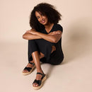 AMAZON ESSENTIALS WOMEN'S FLATFORM ESPADRILLE SANDAL SIZE 7 BLACK - Like New