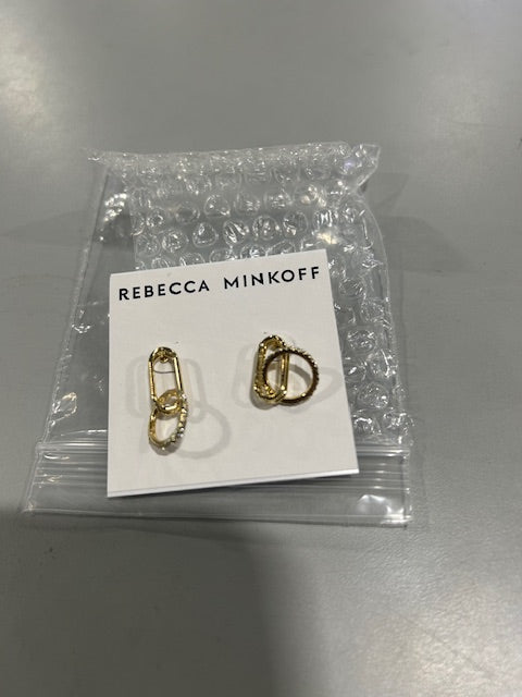 REBECCA MINKOFF GOLD EARINGS - GOLD - Brand New