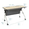 ECR4Kids Double Nesting Mobile Desk Portable Table ELR-24109 Maple/Grey Like New