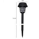 oiry 2 Pack Solar Powered LED Outdoor Lawn Light Bug Zapper Waterproof - Black Like New