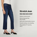AMAZON ESSENTIALS WOMEN'S MEDIUM STRETCH MID-RISE FASHION WOMEN 2 DARK SHADOW - Brand New