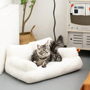 MEWOOFUN PET COUCH BED WASHABLE CAT BEDS FOR MEDIUM SMALL DOGS & CATS - WHITE - Brand New