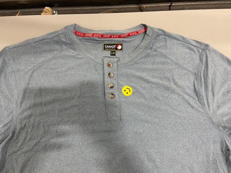 CANADA WEATHER GEAR MEN'S SUPREME SOFT TWO TONE CREW SKY SIZE LARGE - Brand New