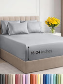 CGK UNLIMITED EXTRA DEEP QUEEN BREATHABLE & COOLING SHEETS - STEEL BLUE - Like New
